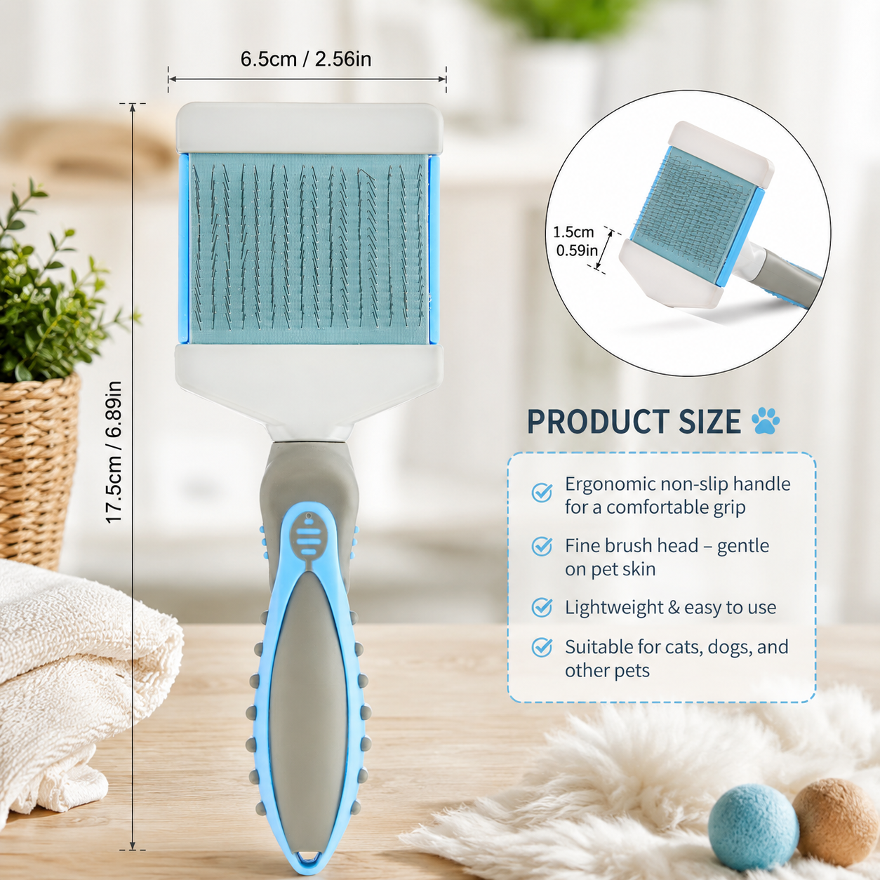 Flexible Cat Slicker Brushes