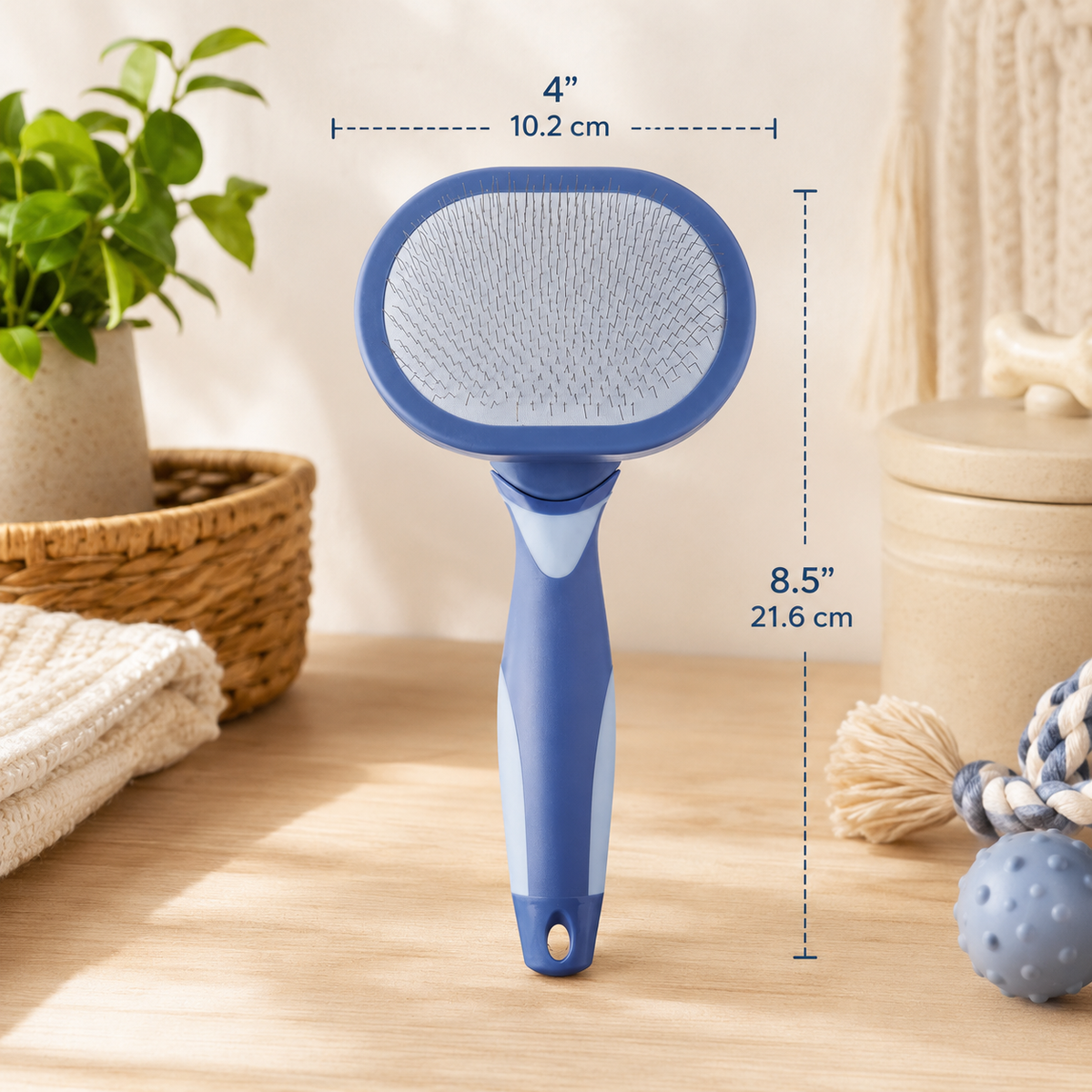 3-Piece Dog Slicker Brush & Comb Set
