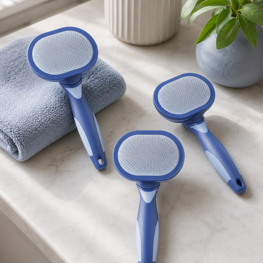 3-Piece Dog Slicker Brush & Comb Set