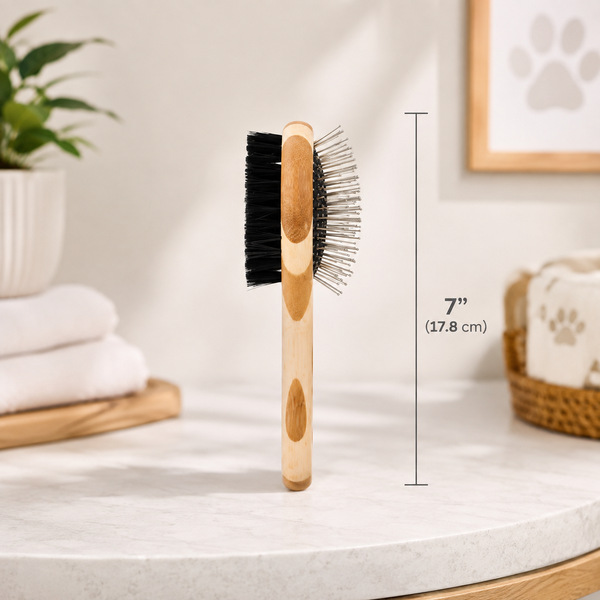 9-Pack Bamboo Cat Grooming Brushes